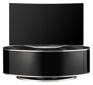 Lanza High Gloss TV Stand With Push Release Doors In Black