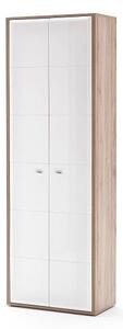 Camino Wardrobe In White Gloss Front And Sanremo Oak With 2 Door