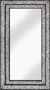 Betsy Wall Mirror Rectangular In Mosaic Black And Silver Frame