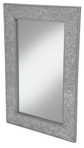 Clara Wall Mirror Large Rectangular In Silver Mosaic Frame