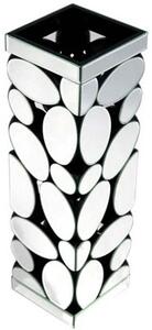 Rosie Vase Large In Silver With Pebble Pattern Mirror