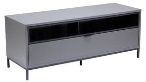 Cerritos Small Wooden TV Stand In Charcoal And Black