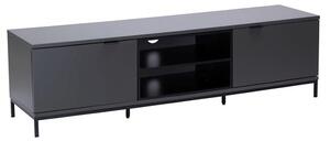 Cerritos Medium Wooden TV Stand In Charcoal And Black