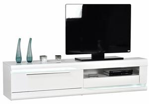 Merida Wooden TV Stand In White High Gloss With 2 Drawers