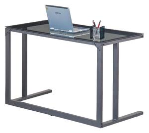 Abbotsford Smoked Glass Laptop Desk With Metal Frame