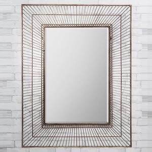 Bamford Wall Mirror Rectangular In Metal Gold Champagne