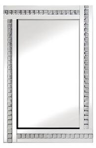 Daisy Wall Mirror Square In White With Acrylic Crystals