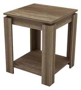 Camerton Wooden Lamp Table Square In Oak With Undershelf