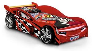 Sabaean Kids Racing Car Bed In High Gloss Red
