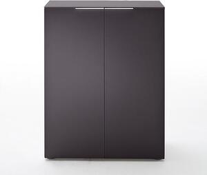 Genie Modern Shoe Cabinet In Matt Anthracite With 2 Doors