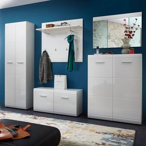 Adrian Hallway Set In White With High Gloss Fronts