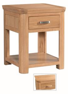 Empire Square Wooden End Table With 1 Drawer