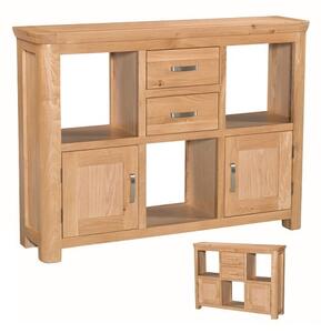 Empire Wooden Low Display Unit With 2 Doors