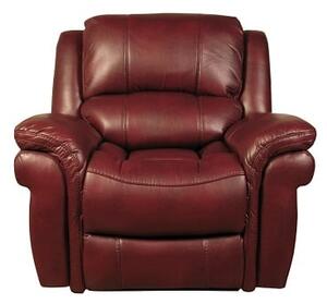 Claton Recliner Sofa Chair In Burgundy Faux Leather