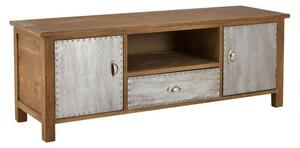 Sophia Wooden TV Stand With 2 Doors And 1 Drawer In Natural