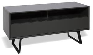 Daniel TV Stand In Charcoal Grey With Flap Door