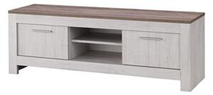 Alpina Medium TV Stand In Oak With Distressed Effect Top