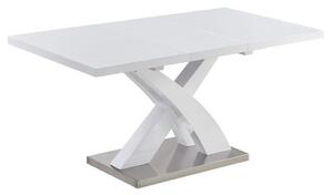 Axara Small Extending High Gloss Dining Table In White