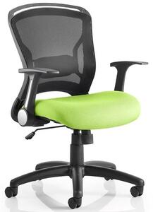 Mendes Contemporary Office Chair In Green With Castors