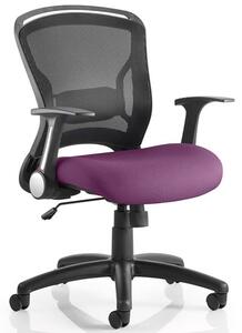 Mendes Contemporary Office Chair In Purple With Castors