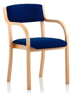 Charles Office Chair In Serene And Wooden Frame With Arms