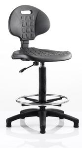 Winston Home Office Operator Chair In Black With Foot Rest