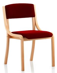 Charles Office Chair In Chilli And Wooden Frame