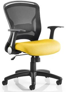Mendes Contemporary Office Chair In Yellow With Castors