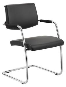 Marisa Office Chair In Black With Cantilever Frame