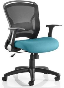 Mendes Contemporary Office Chair In Kingfisher With Castors