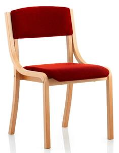 Charles Office Chair In Cherry And Wooden Frame