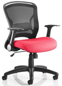 Mendes Contemporary Office Chair In Cherry With Castors