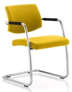 Marisa Office Chair In Yellow With Cantilever Frame