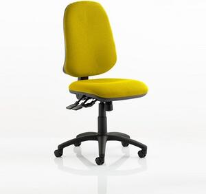 Olson Home Office Chair In Yellow With Castors