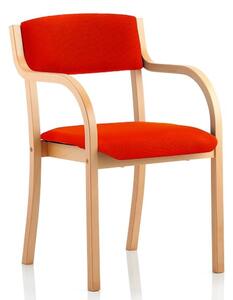 Charles Office Chair In Pimento And Wooden Frame With Arms