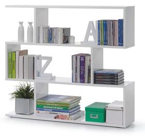 Adonia Wooden Bookcase Wide With 3 Tiers In White