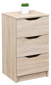 Crick Small Chest of Drawers In Sonoma Oak With 3 Drawers