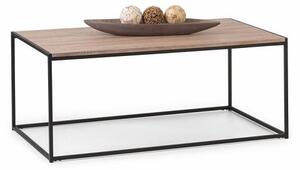 Tacita Coffee Table In Sonoma Oak And Black Metal Frame