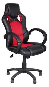 Dayton Faux Leather Gaming Chair In Black And Red