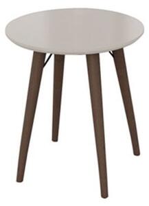 Teramo End Table In Champagne High Gloss And Metal Legs