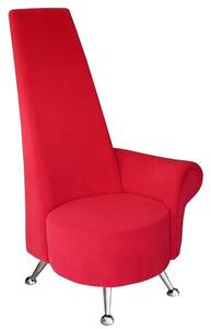 Adalyn Left Handed Mini Potenza Chair In Red Fabric