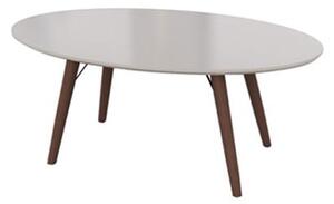 Teramo Coffee Table In Champagne High Gloss And Metal Legs