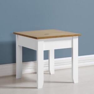 Ladkro Wooden Lamp Table Square In White And Oak