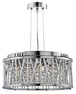 Elise Chrome 4 Light Fitting With Crystal Button Drops