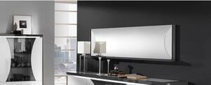 Clarus Wall Mirror Rectangular In White And Grey Gloss Lacquer