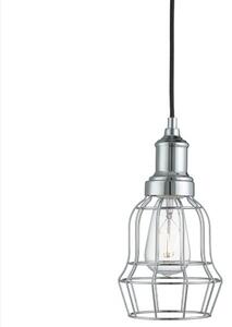 Dama Modern Ceiling Pendant Light In Chrome Bell Cage