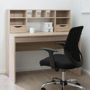 Abingdon Wooden Laptop Desk With 2 Drawers In Light Oak