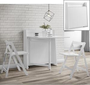 Hanaye Folding Console In To A Dining Table Set In White