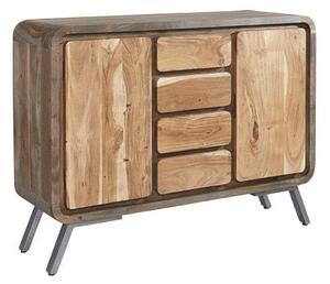 Reverso Wooden Sideboard In Reclaimed Wood And Iron