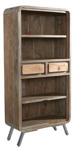 Reverso Wooden Bookcase Large In Reclaimed Wood And Iron